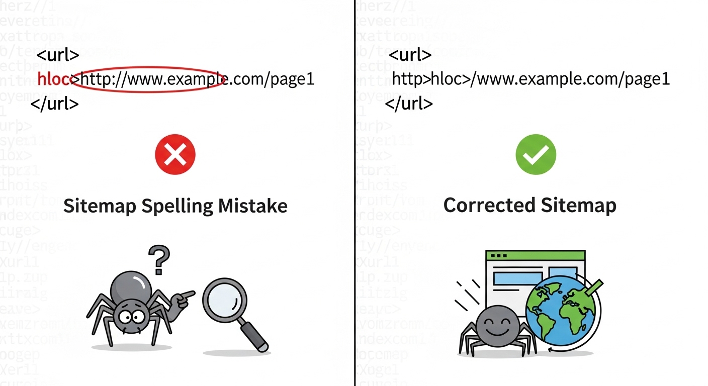 sitemap generator spellmistake